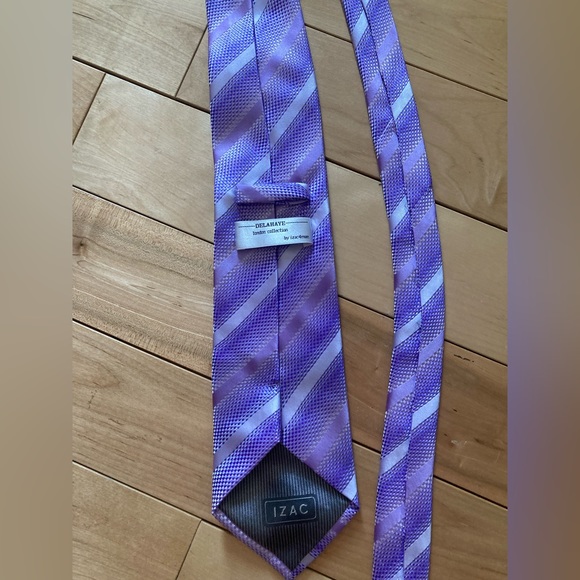 Delahaye London Collection by Izac4men men’s neck tie - purple - Picture 4 of 9